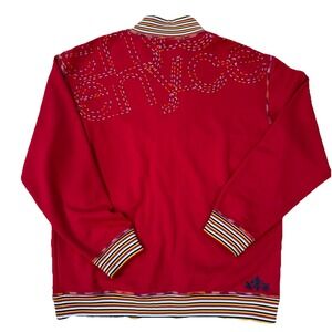 Vintage Enyce Track Jacket Men's 2XL Full Zip Hip Hop Red‎ Embroidered Y2K